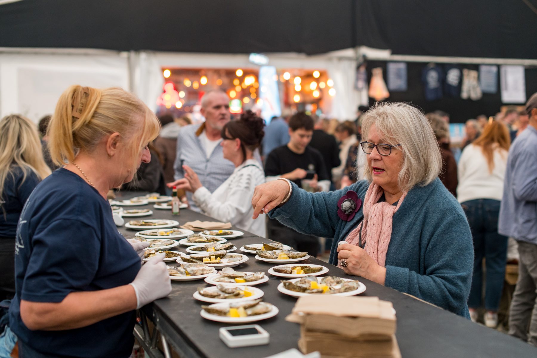 Oyster's served from the Oyster Bar